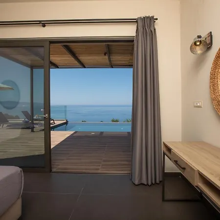 וילה Villa Lefka With Private Infinity Pool & Panoramic Sea Views Plateies